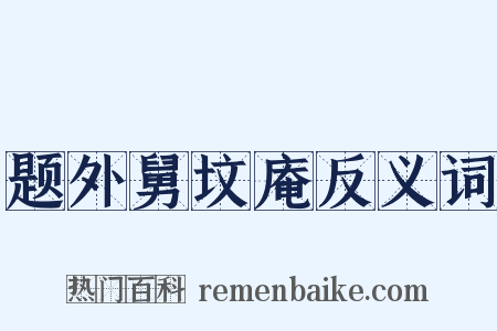 题外舅坟庵反义词是什么意思的图片